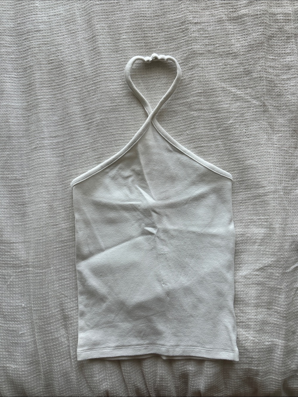 American Eagle Outfitters White Crisscross Halter Tank